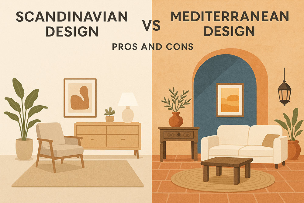 Scandinavian design versus Mediterranean design